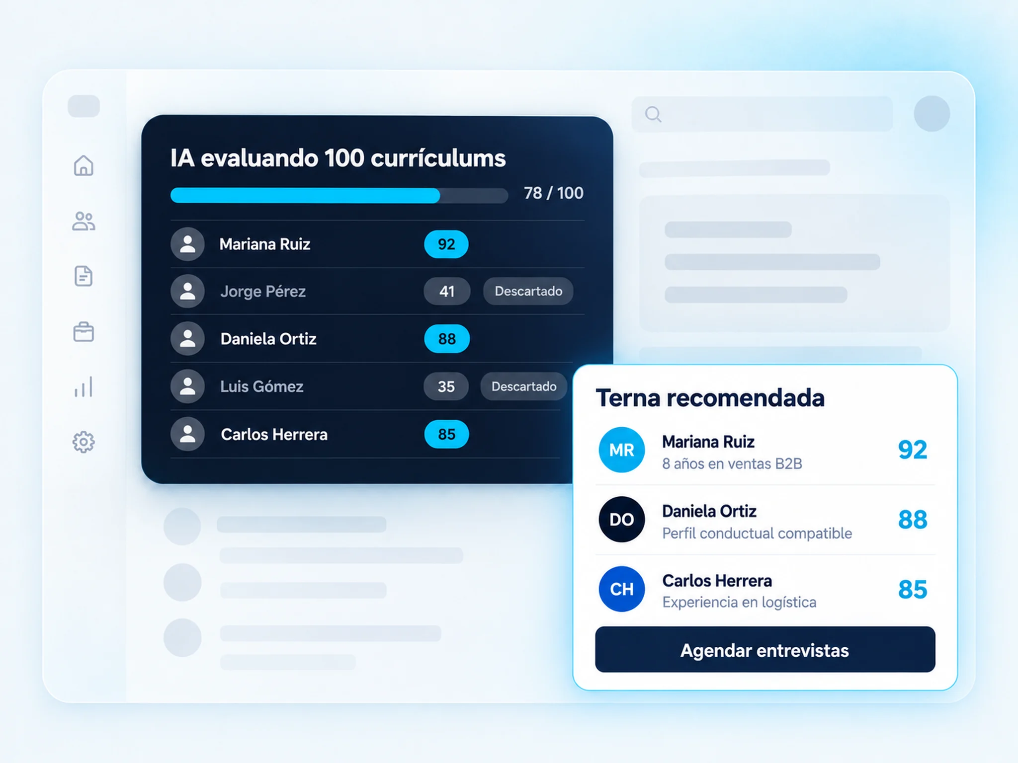 Marquia Talento: la IA evalúa 100 currículums y recomienda una terna con puntaje